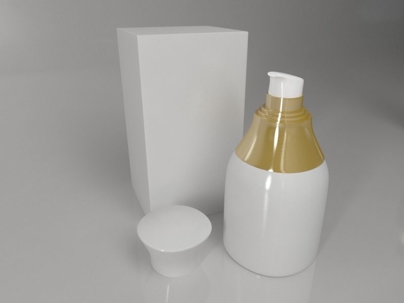 4 Luxury Bottle and Box - Pack 03 - 3D model_1