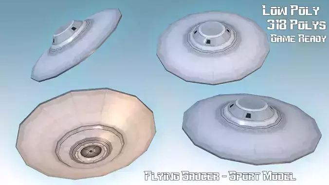 Flying Saucer - Sport Model Low-poly 3D model