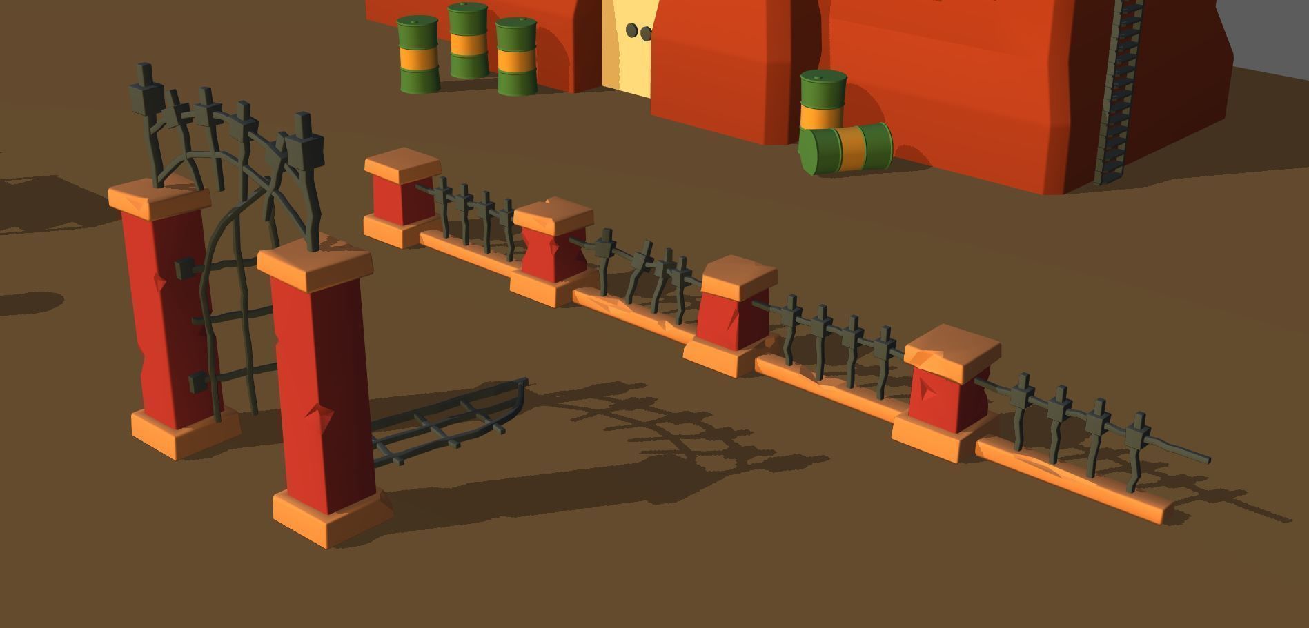 Cartoon Low-Poly Factory Area Pack Low-poly 3D model_4