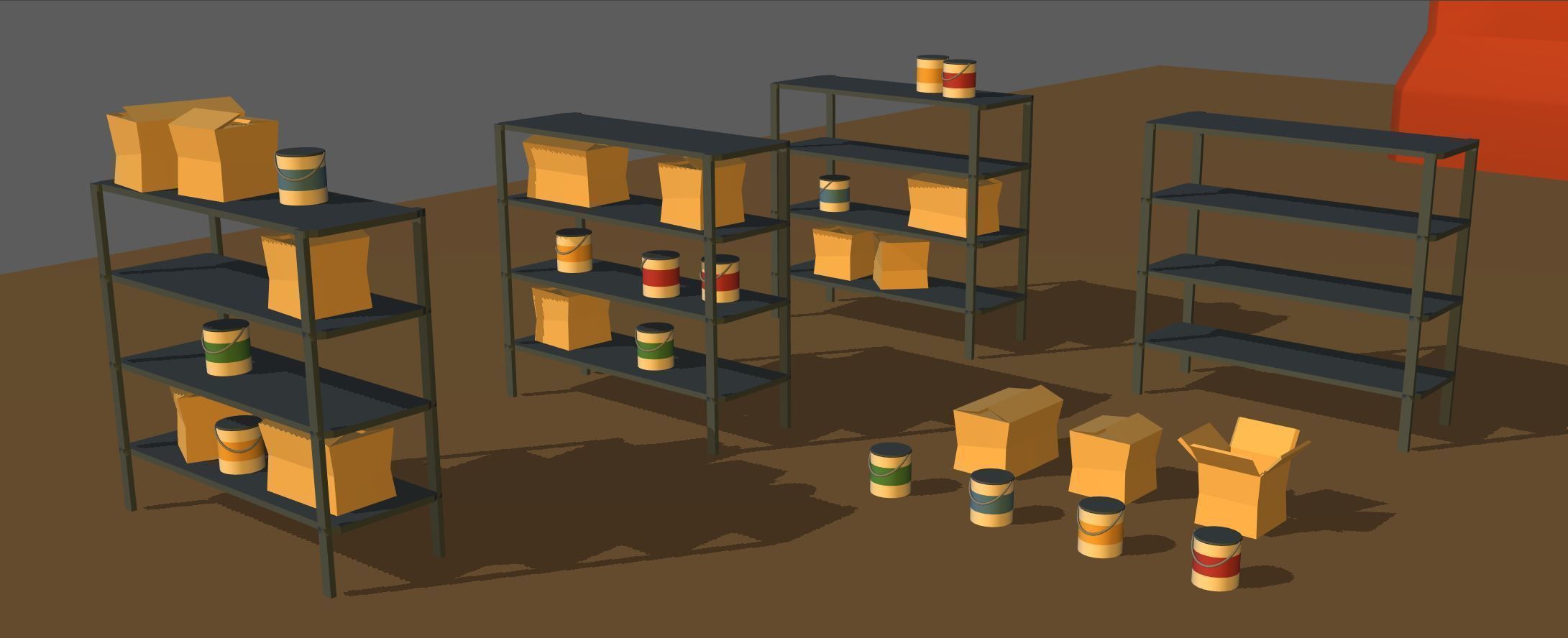 Cartoon Low-Poly Factory Area Pack Low-poly 3D model_2