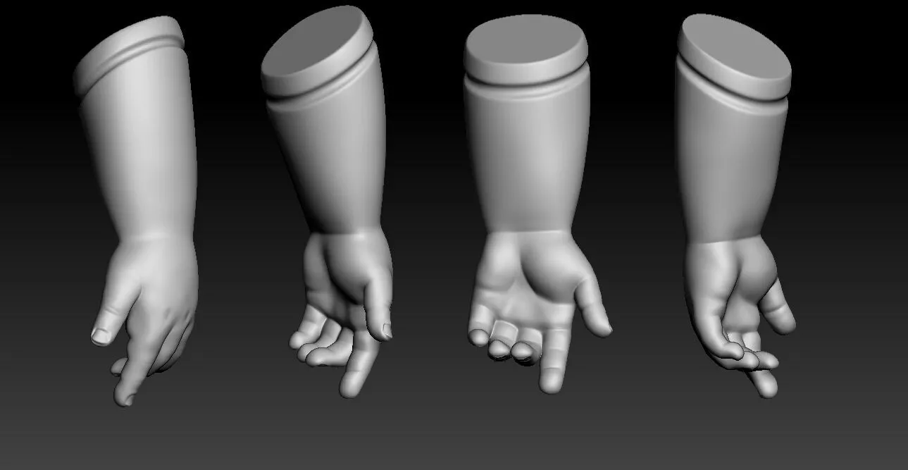 baby hand 1 3D print model