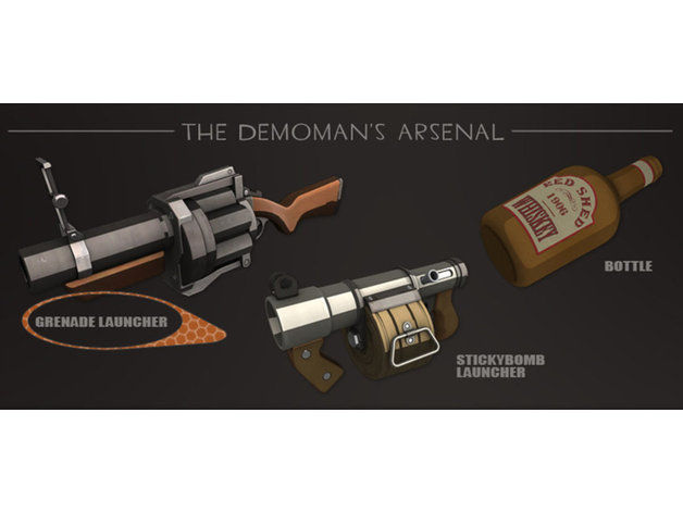 Grenade Launcher - Team Fortress 2 - The Demoman Free 3D print model
