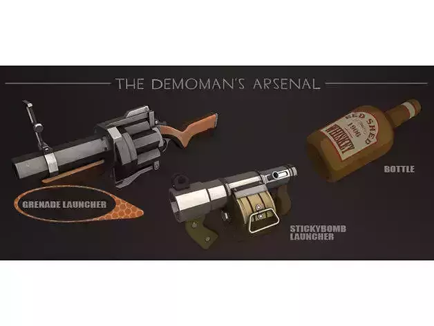 Grenade Launcher - Team Fortress 2 - The Demoman Free 3D print model