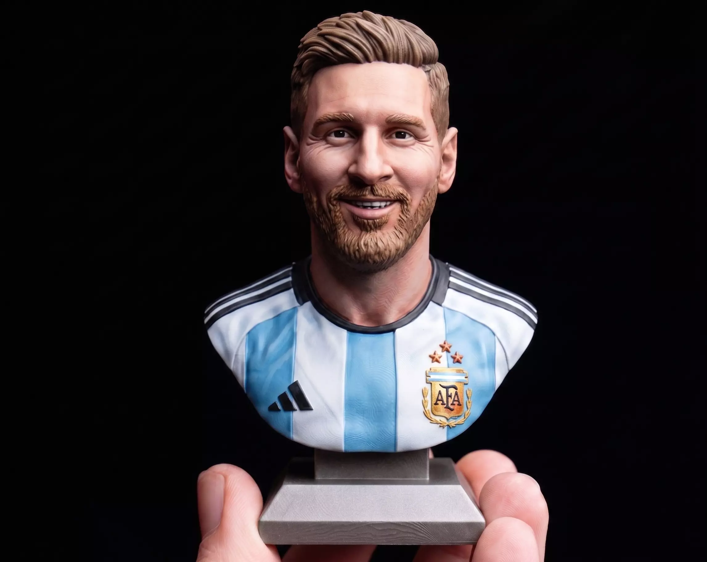 Lionel Messi Bust Argentina Football Legend GOAT Portrait Scale 3D print model