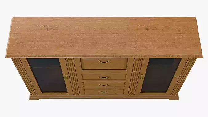Showcase Sideboard Cabinet Victoria 04 3D model 6