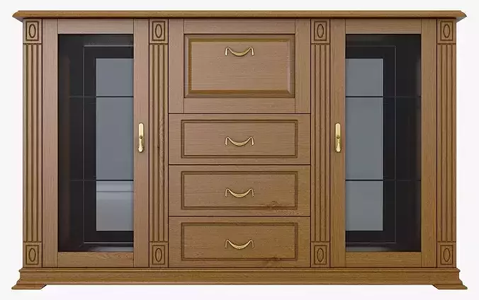 Showcase Sideboard Cabinet Victoria 04 3D model 2