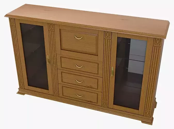 Showcase Sideboard Cabinet Victoria 04 3D model 5