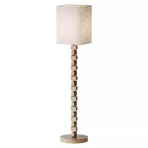 Vintage Wooden Floor Lamp 3D model