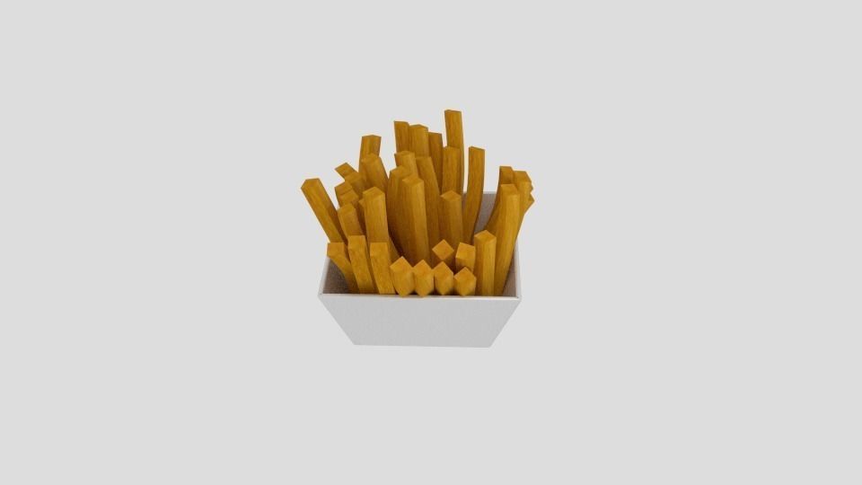 French Fries Low-poly 3D model_3