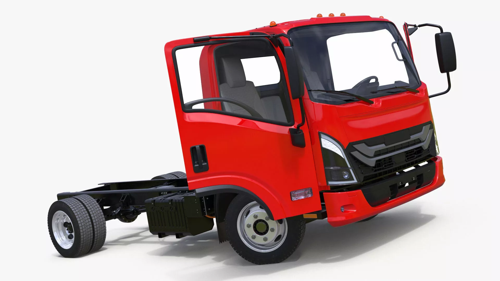 Electric Truck 132 Inch 2025 Bodiless Rigged for Maya 3D model