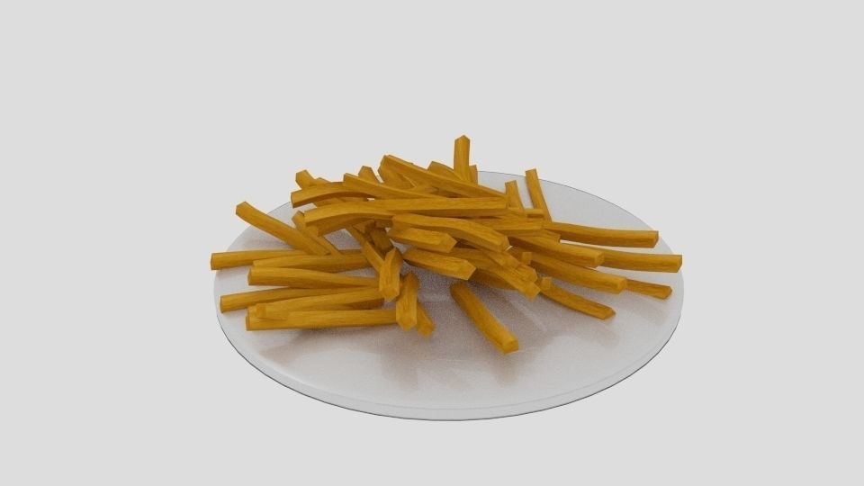 French Fries Dish 3D model