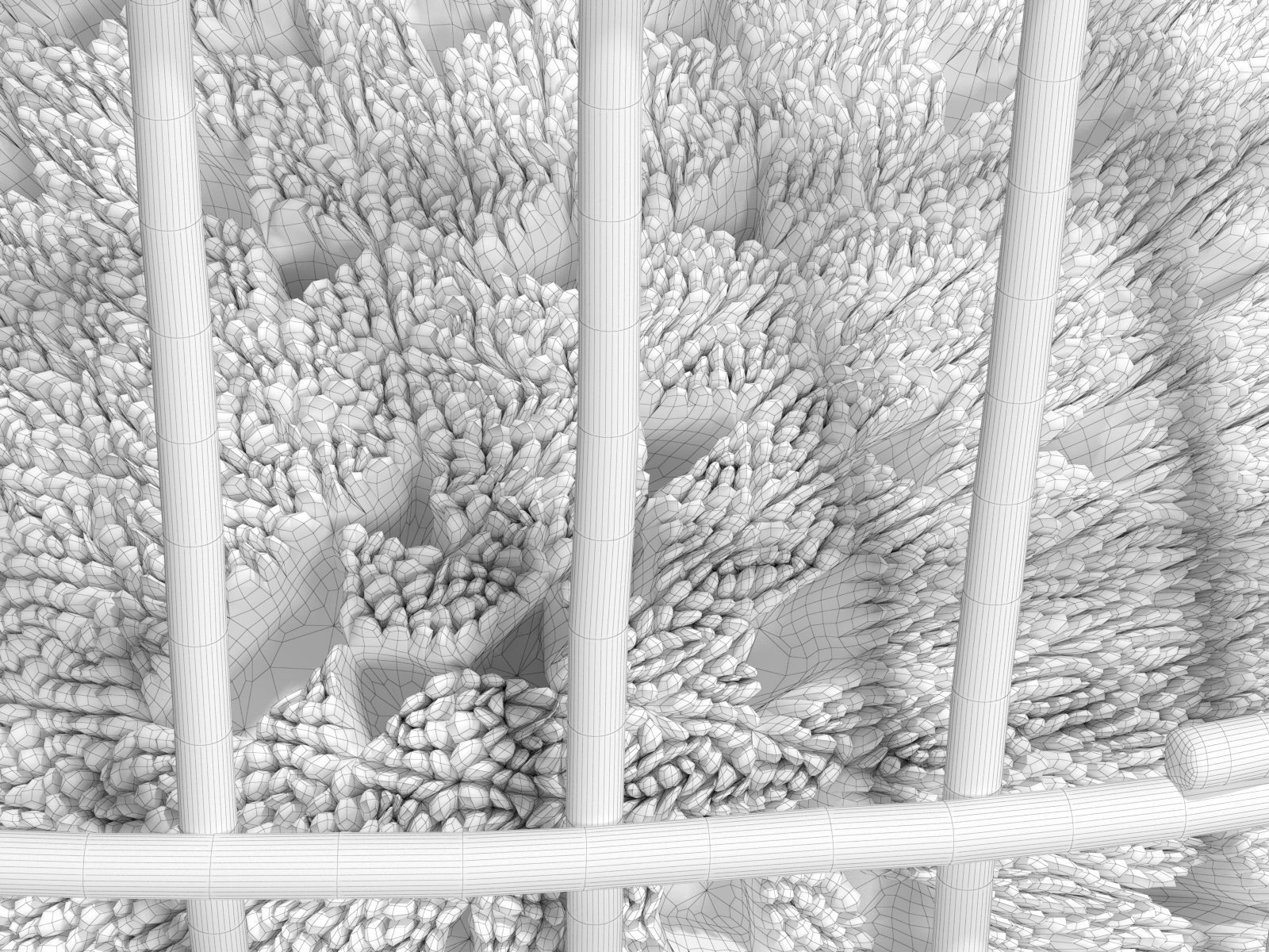 Schoolhouse Wire Basket with Sponges 3D model_2