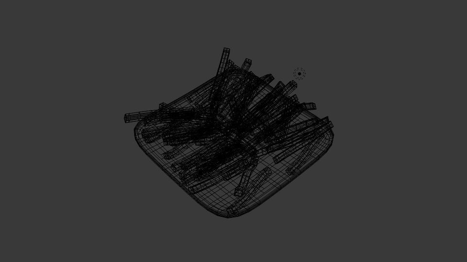 French Fries Plate 3D model_5