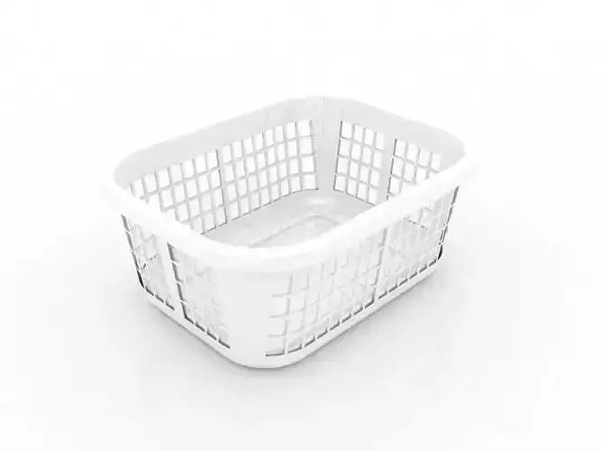 Plastic Basket Free low-poly 3D model