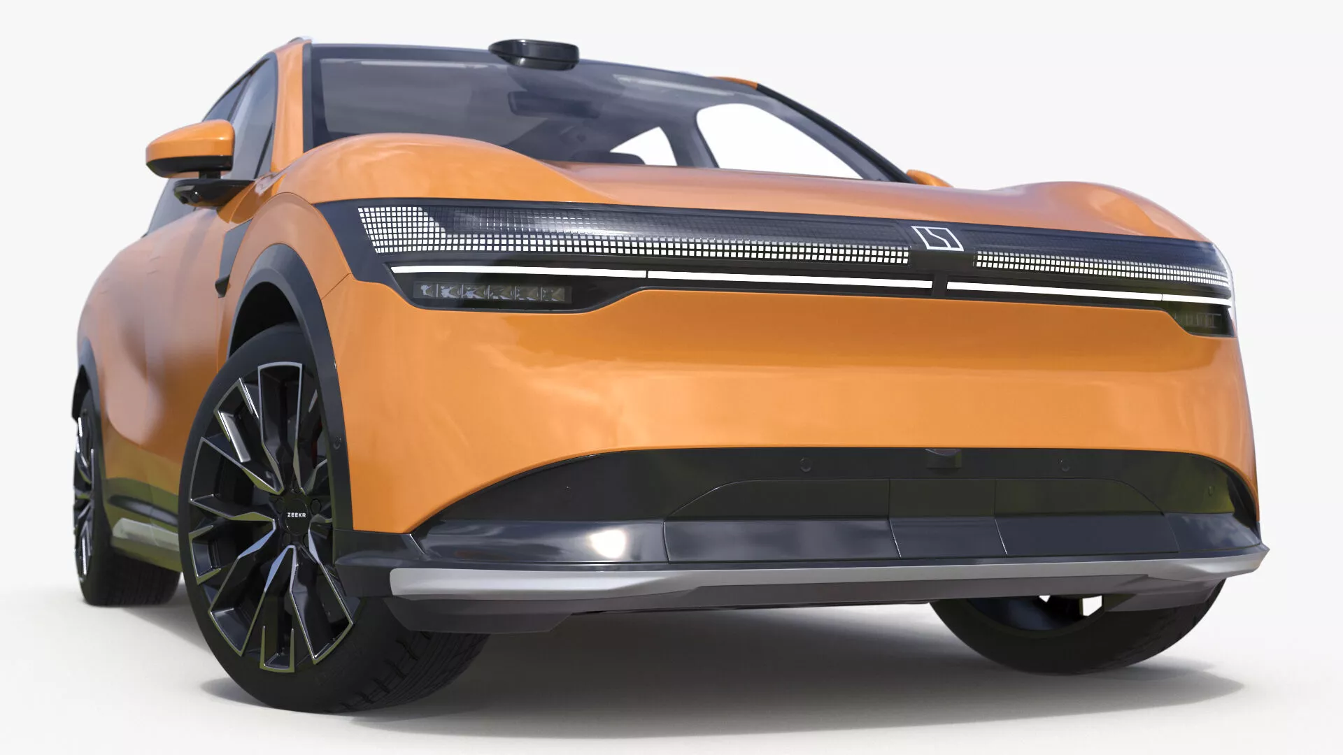 Zeekr 7X Urban Sunset Orange SUV Rigged for Cinema 4D 3D model