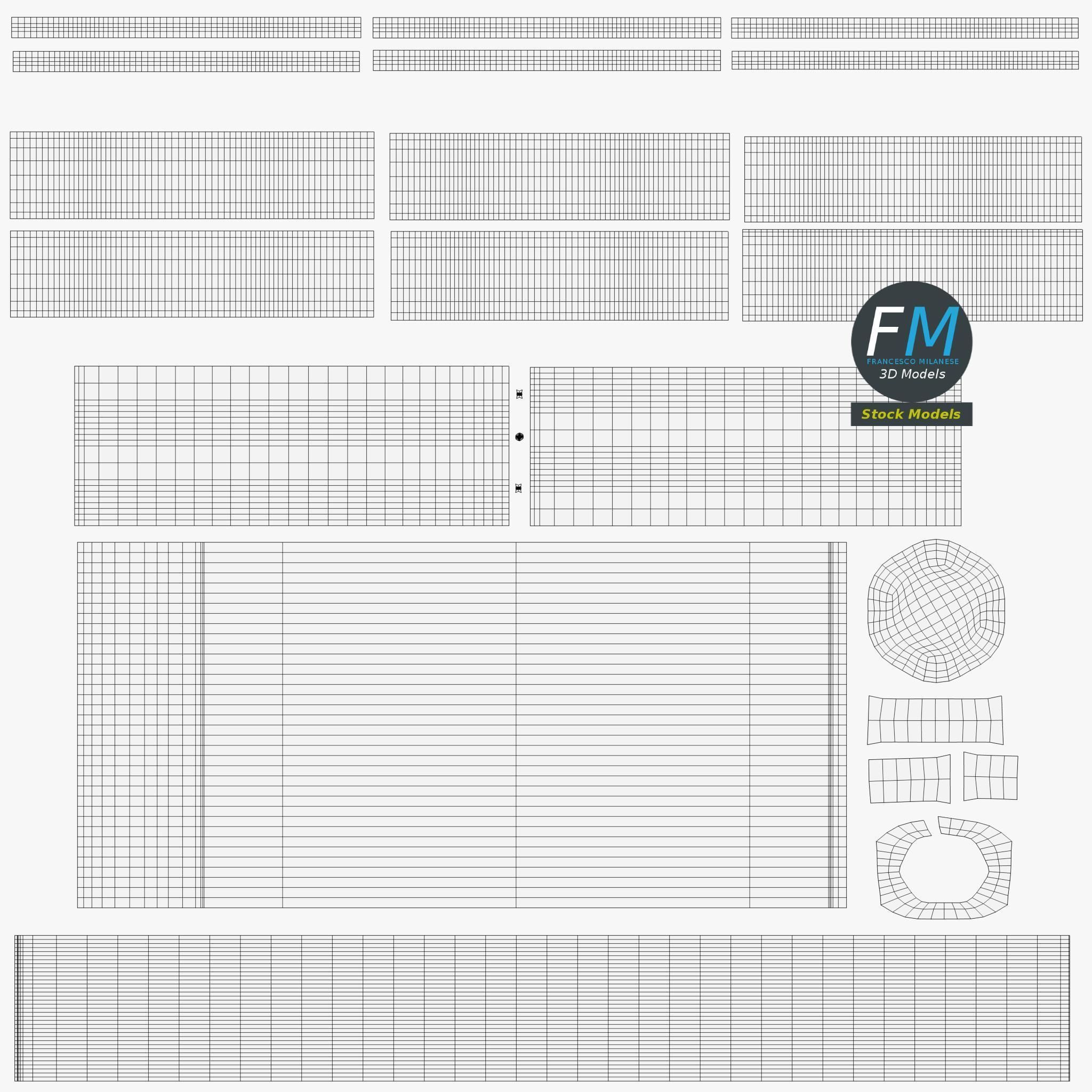 Sai piercing knife melee 3D model_11