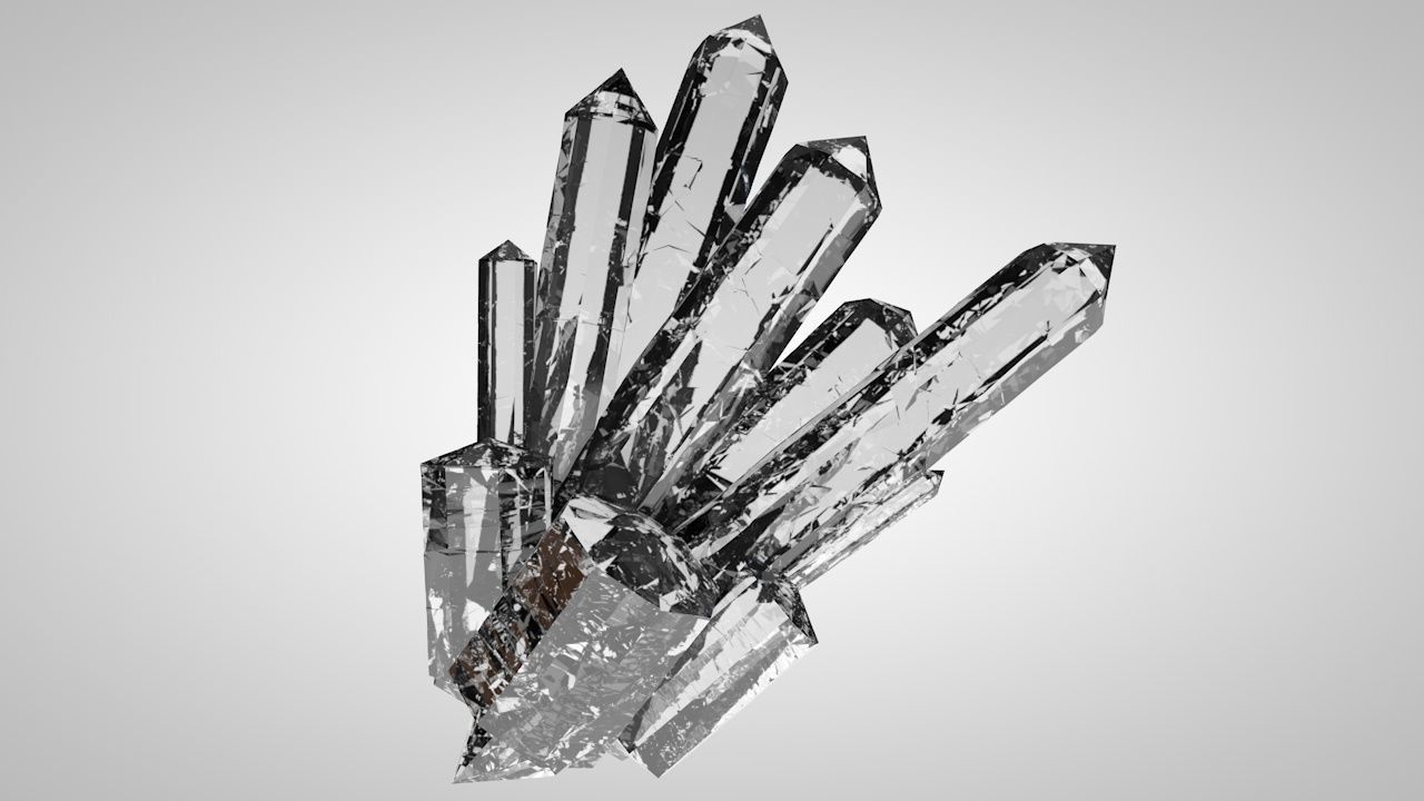 Beautiful Mineral Crystals 1 3D model_4