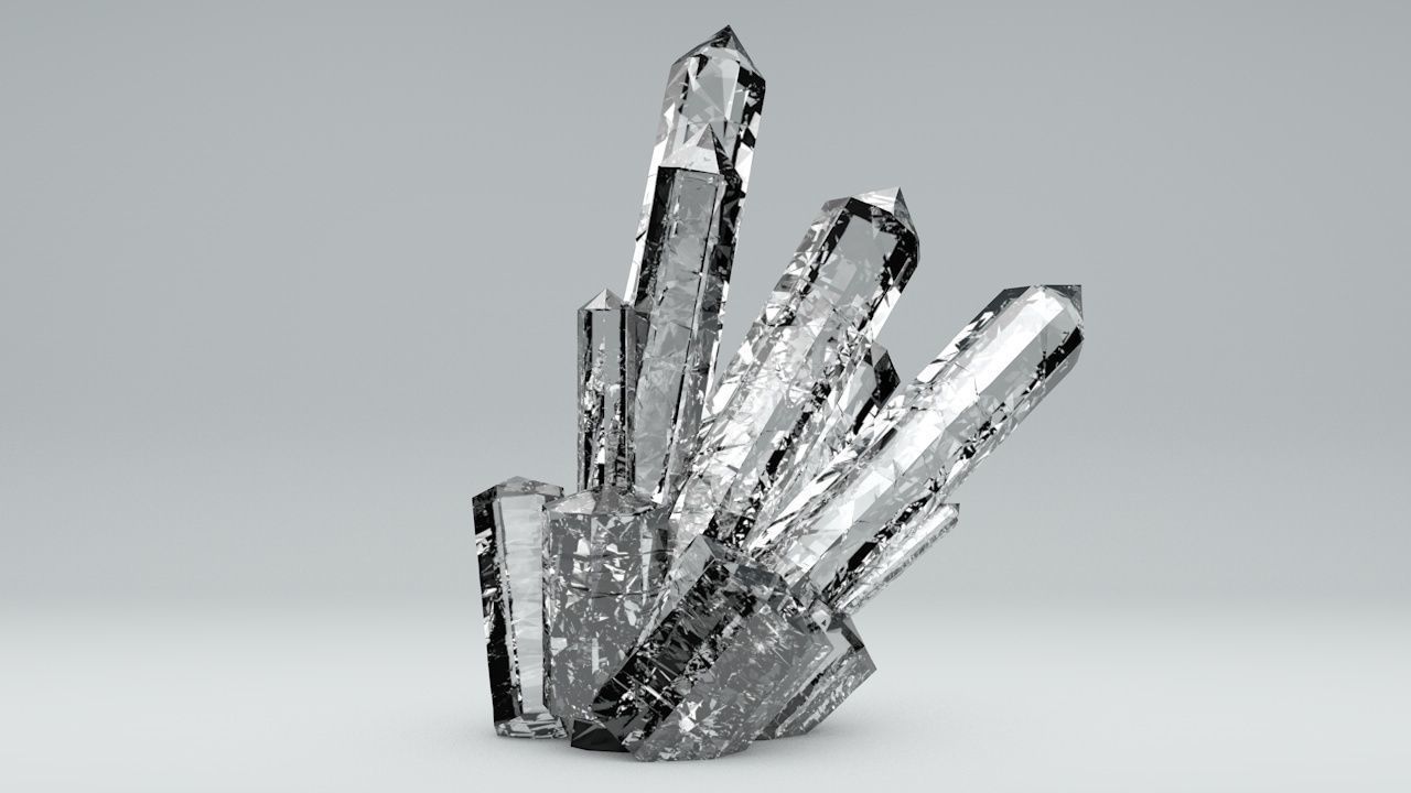 Beautiful Mineral Crystals 1 3D model_2