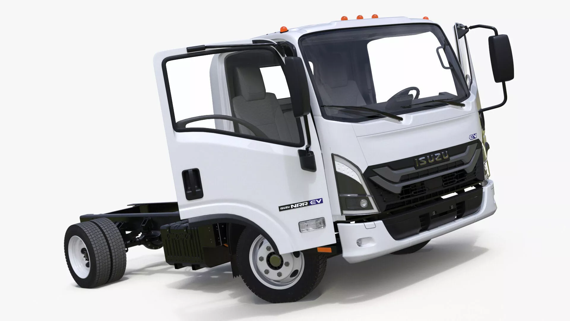Isuzu NRR EV Truck 132 Inch 2025 Bodiless Rigged for Maya 3D model