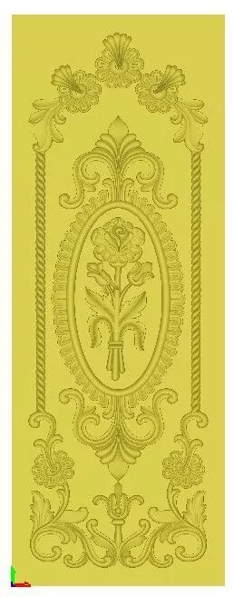 Ultra-Premium Classical Floral Door Relief Panel 3D CNC STL 3D print model