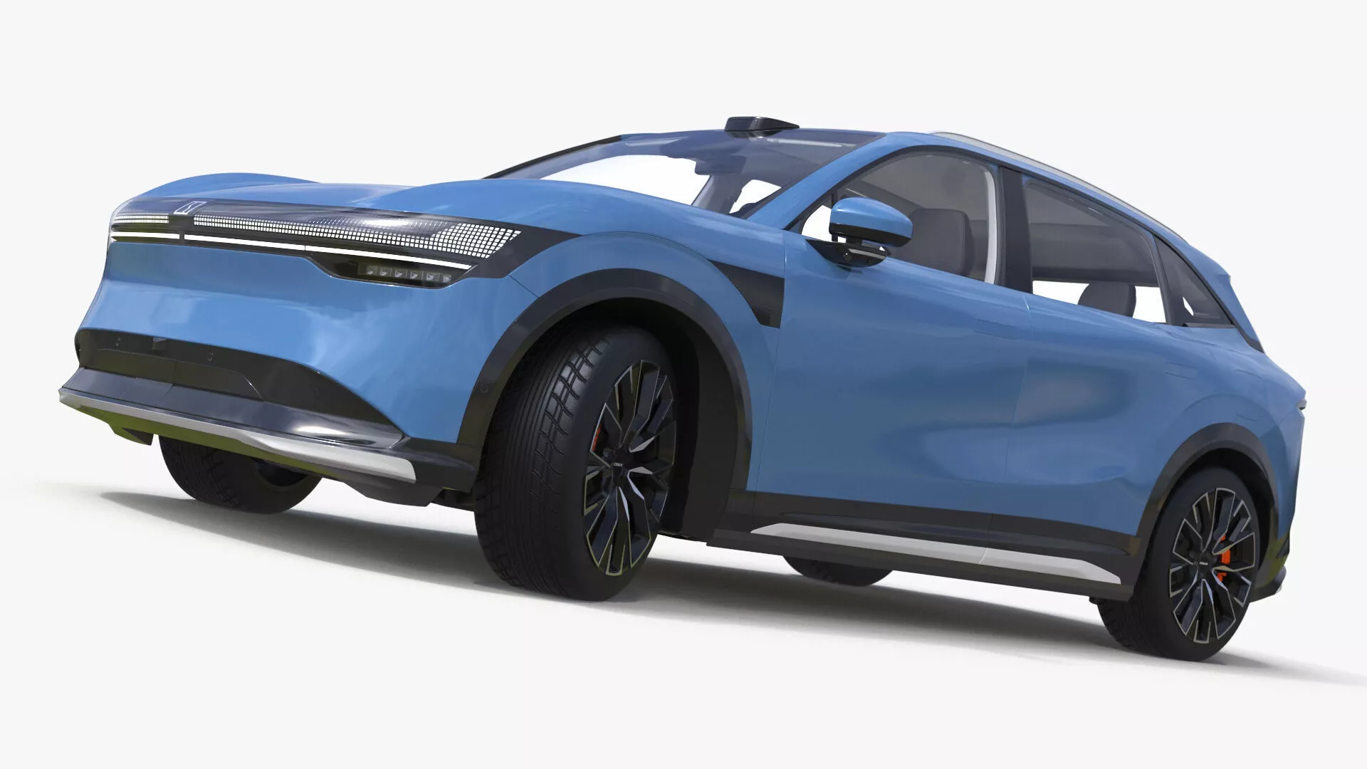 Zeekr 7X Modern Ocean Blue Crossover Rigged for Maya 3D model