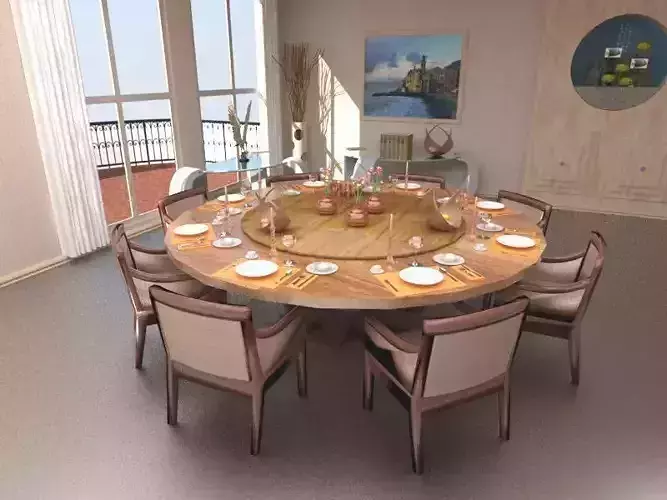 Dinner table set