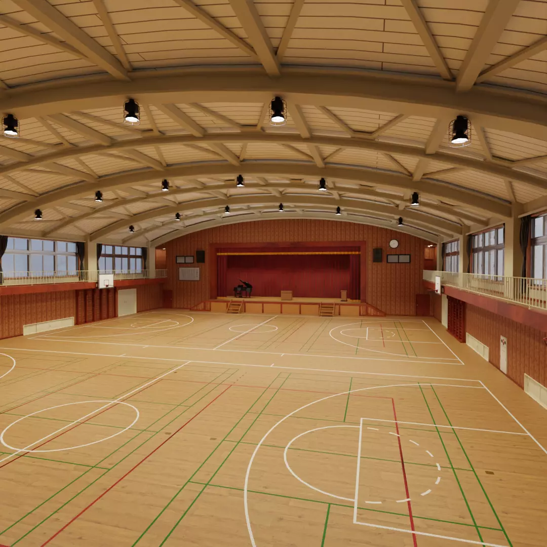 Gymnasiums in Japanese Schools 3D model