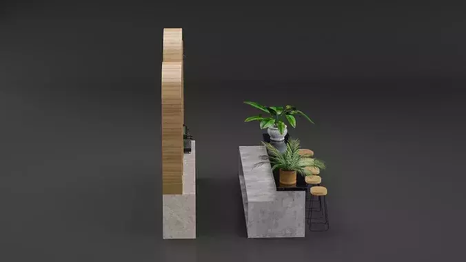 Restaurant Bar 3D model 5