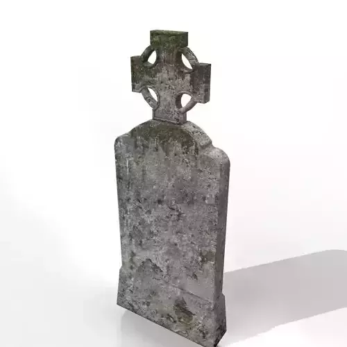 Grave with cross and moss