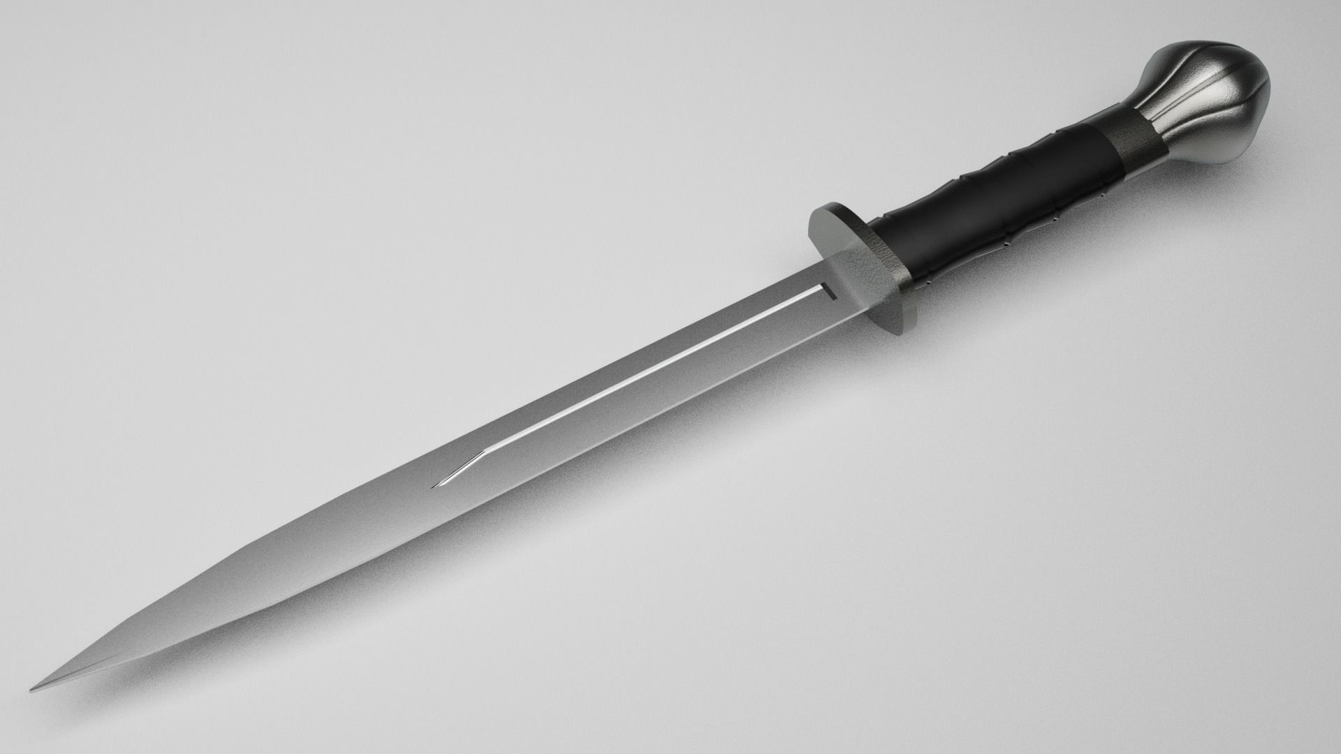 Medieval War Dagger Low-poly 3D model_2