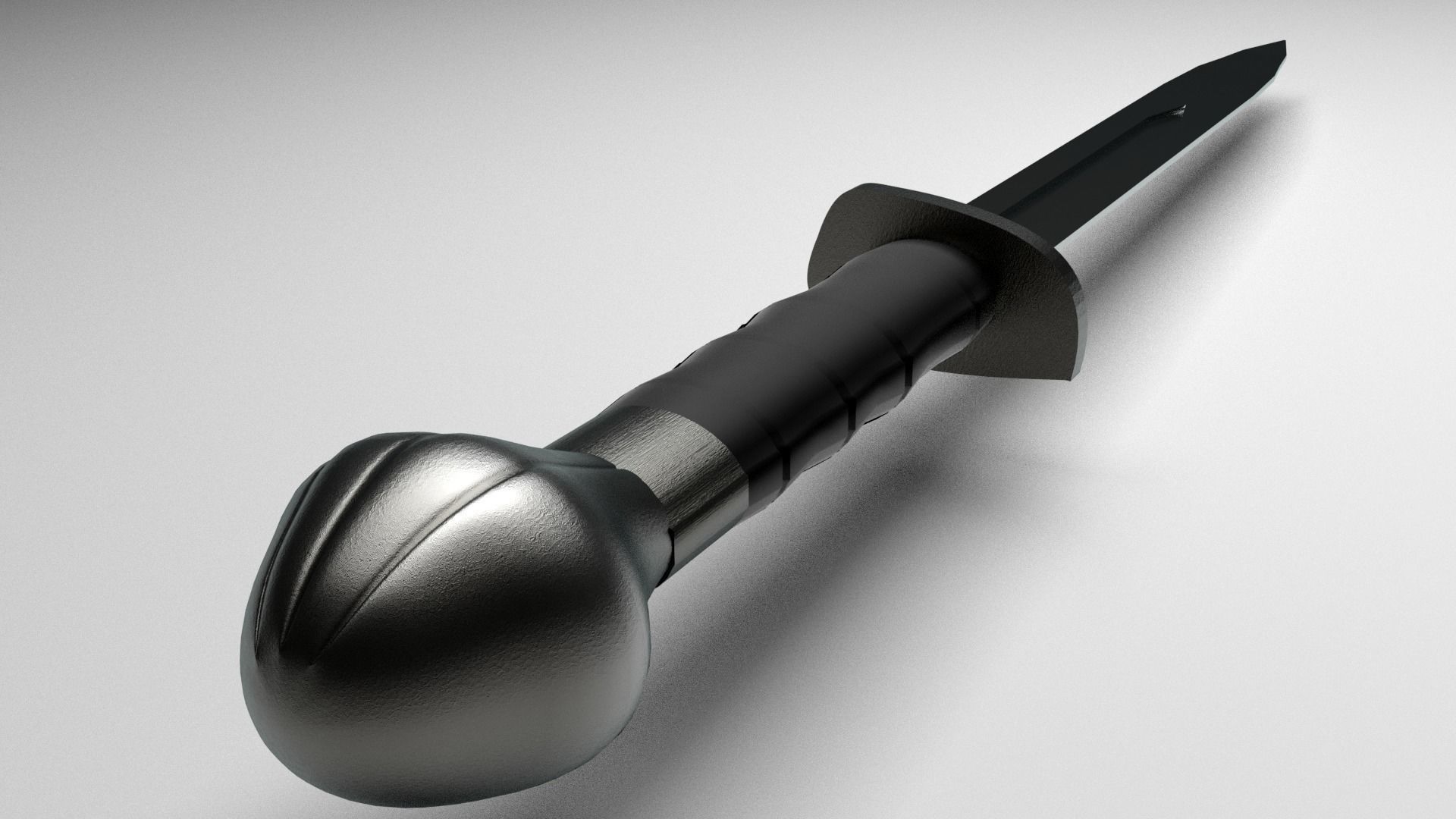 Medieval War Dagger Low-poly 3D model_4