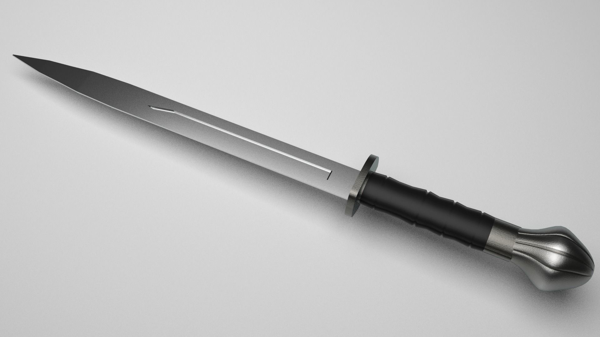 Medieval War Dagger Low-poly 3D model_3