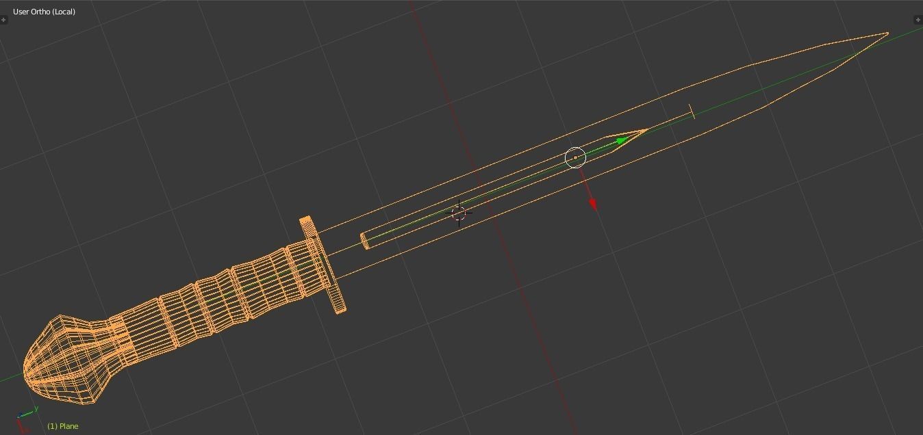 Medieval War Dagger Low-poly 3D model_5