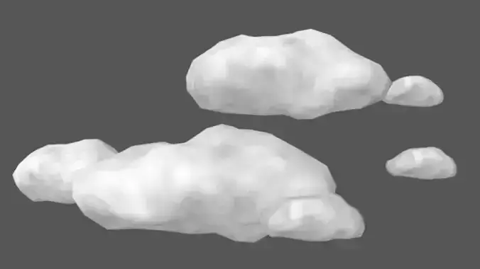 Clouds Low poly three Free low-poly 3D model