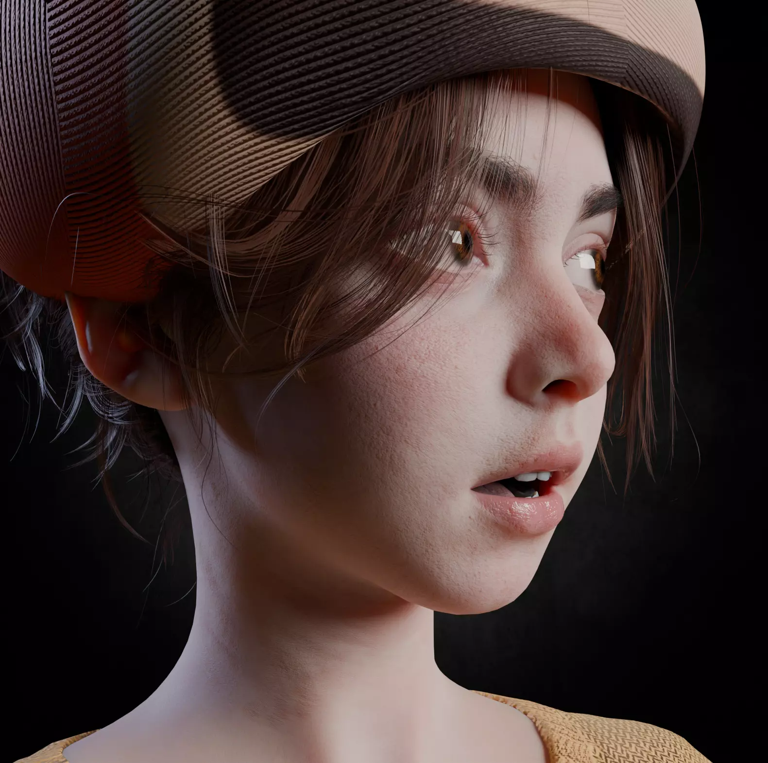 Cute Girl PBR 8k high detail full - rigged 2026 3D model