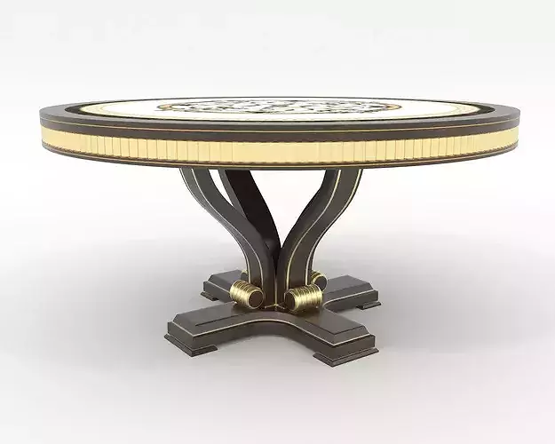 Victoria Classic Dining Set 3D model 5