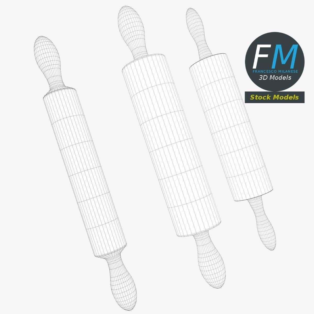 Rolling pins 3D model_7