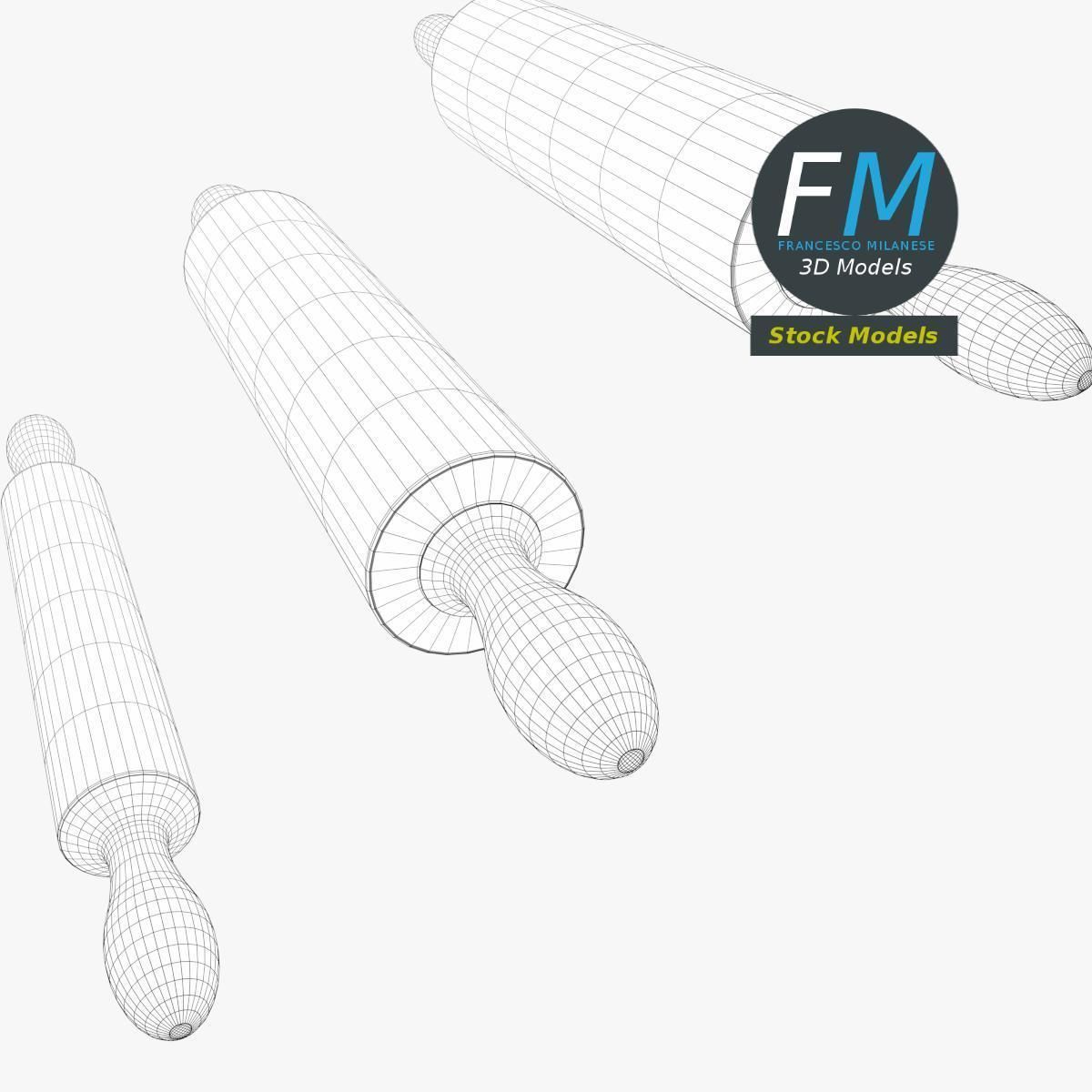 Rolling pins 3D model_8