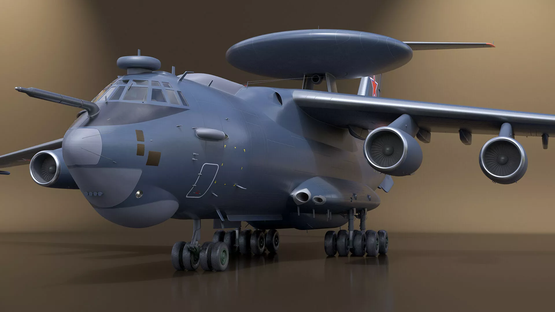 Beriev A 100 Rigged for Maya 3D model