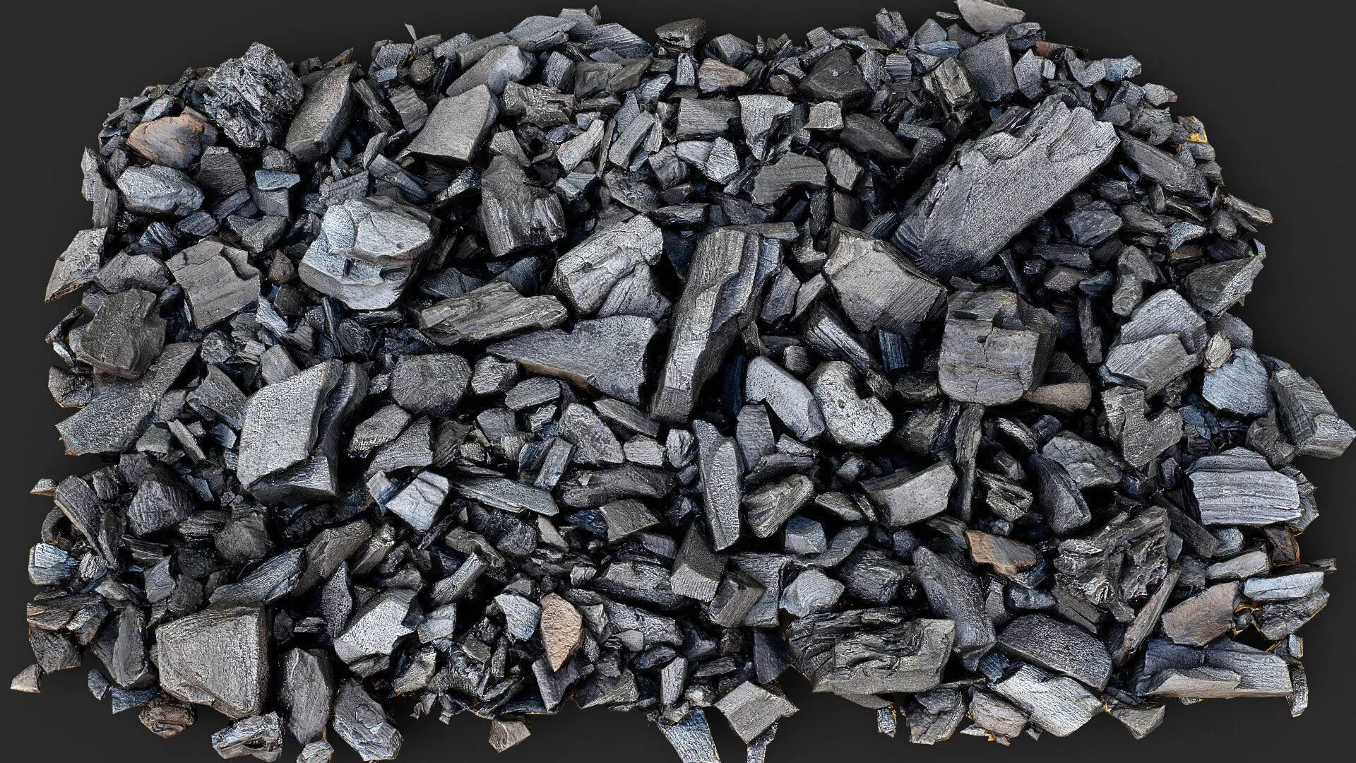 burned ground coal debris patch pt1 PBR photogrammetry Low-poly 3D model