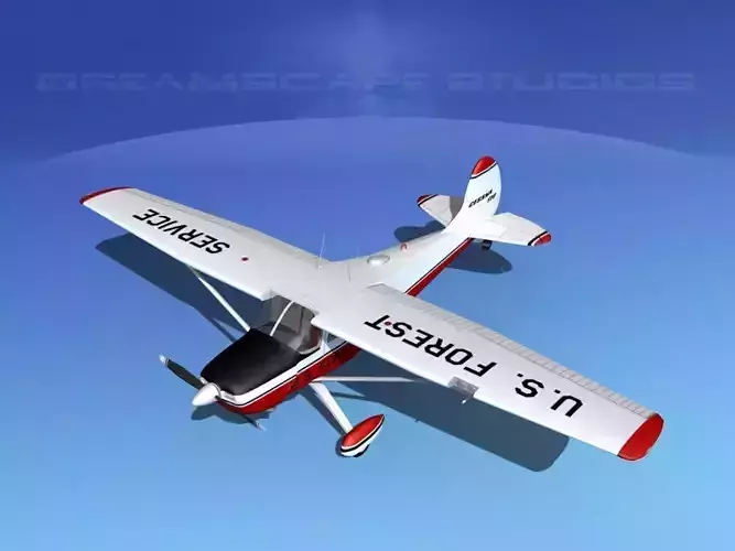 Cessna 170 Forest Service 3D model