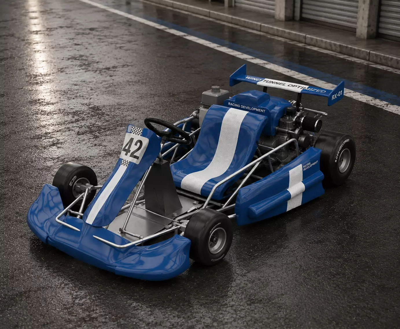 High-Detail Go-Kart 3D Model with Realistic Internal Frame 3D model