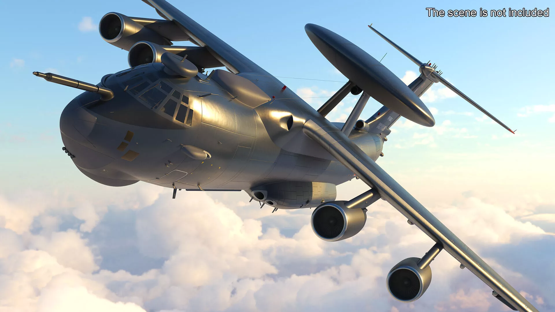 Beriev A 100 Rigged for Cinema 4D 3D model