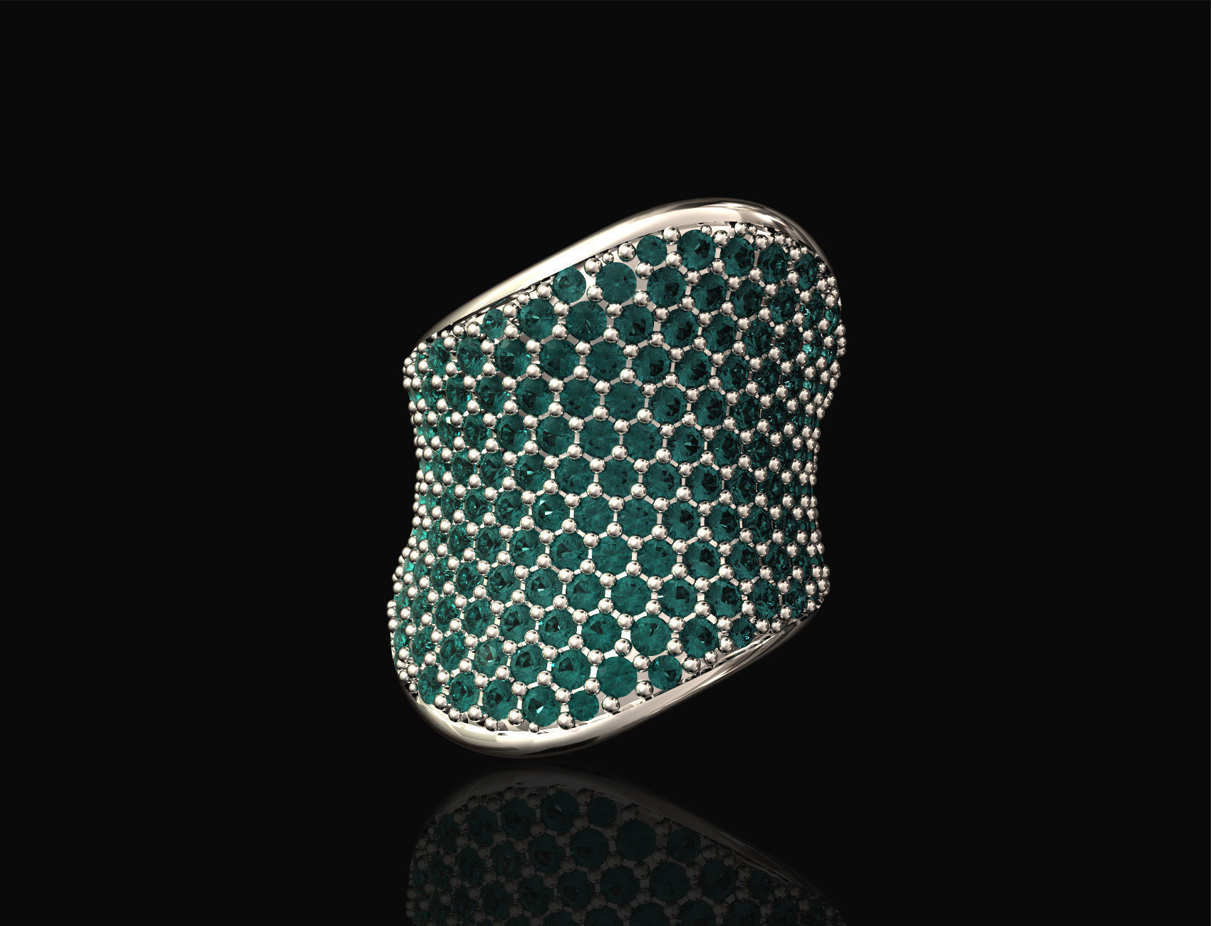 Wave Ring 3D print model_3