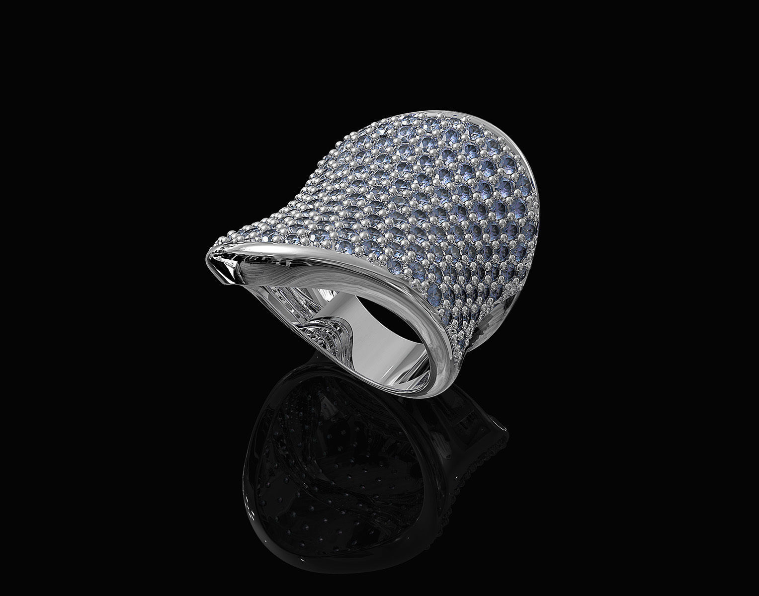 Wave Ring 3D print model_2