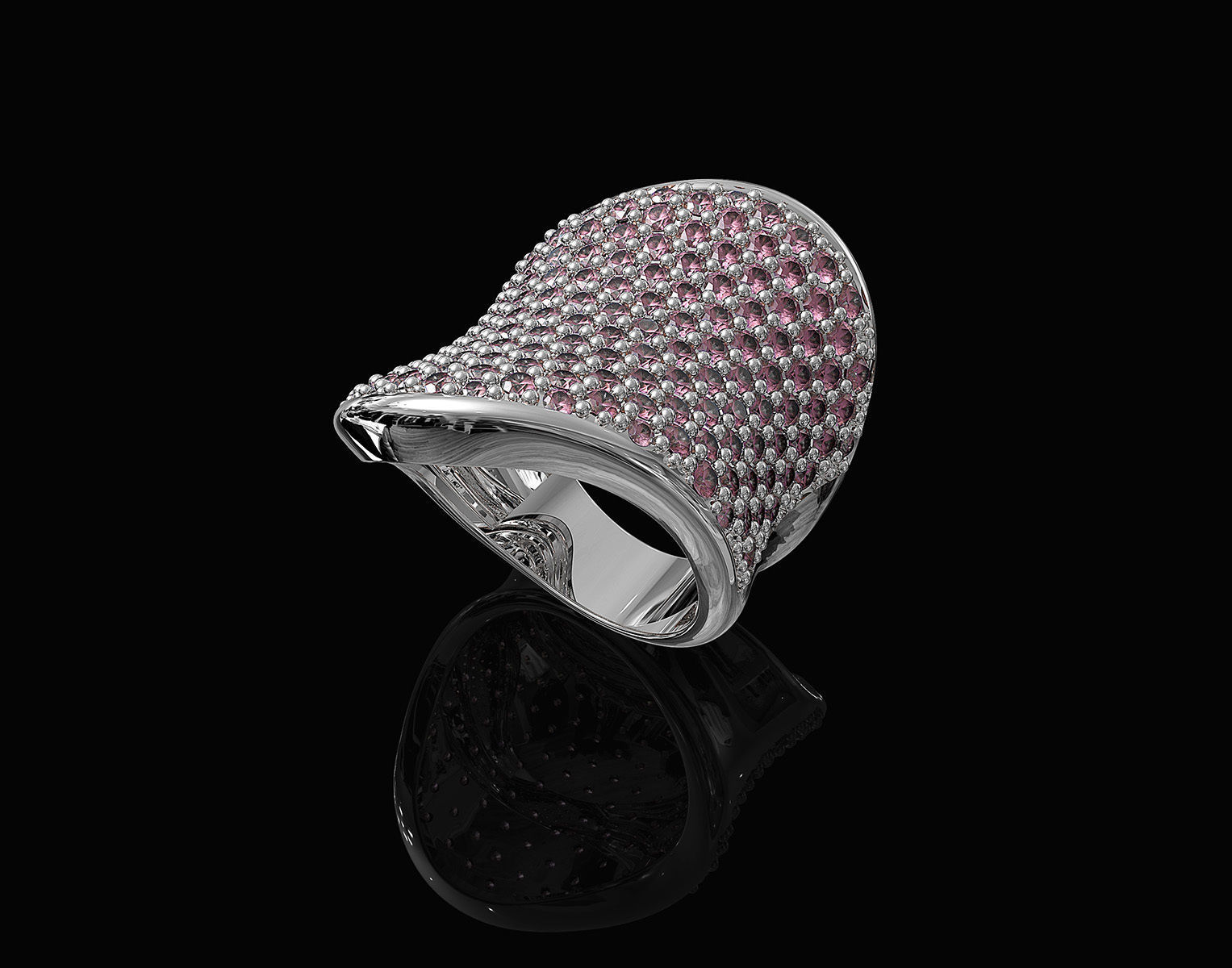 Wave Ring 3D print model_1