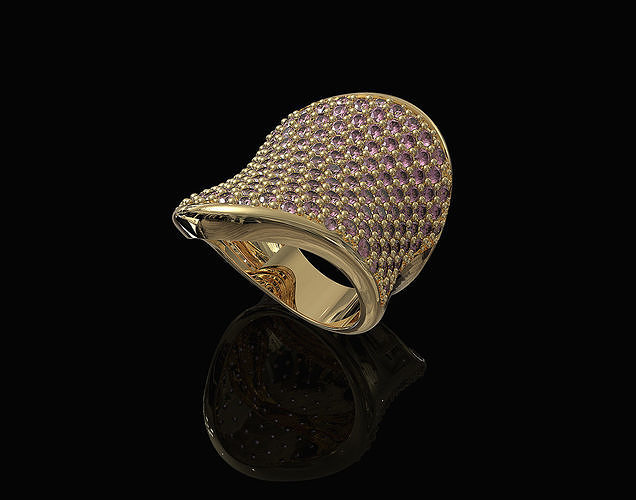 Wave Ring 3D print model