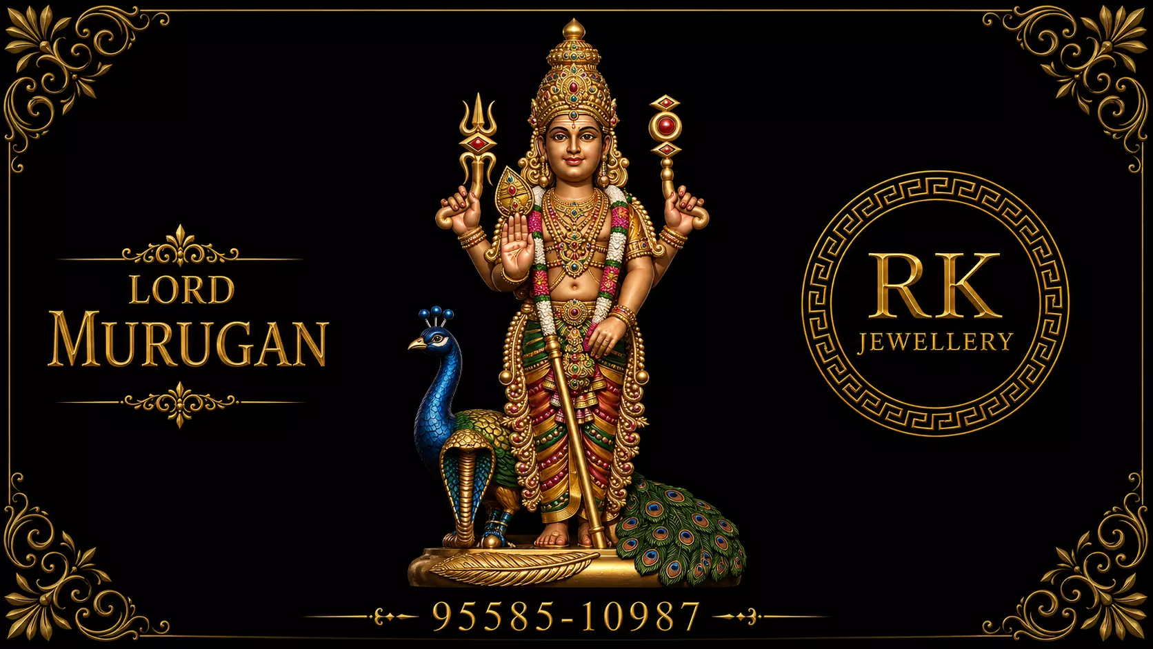 Lord Murugan with Peacock Half 3D print model