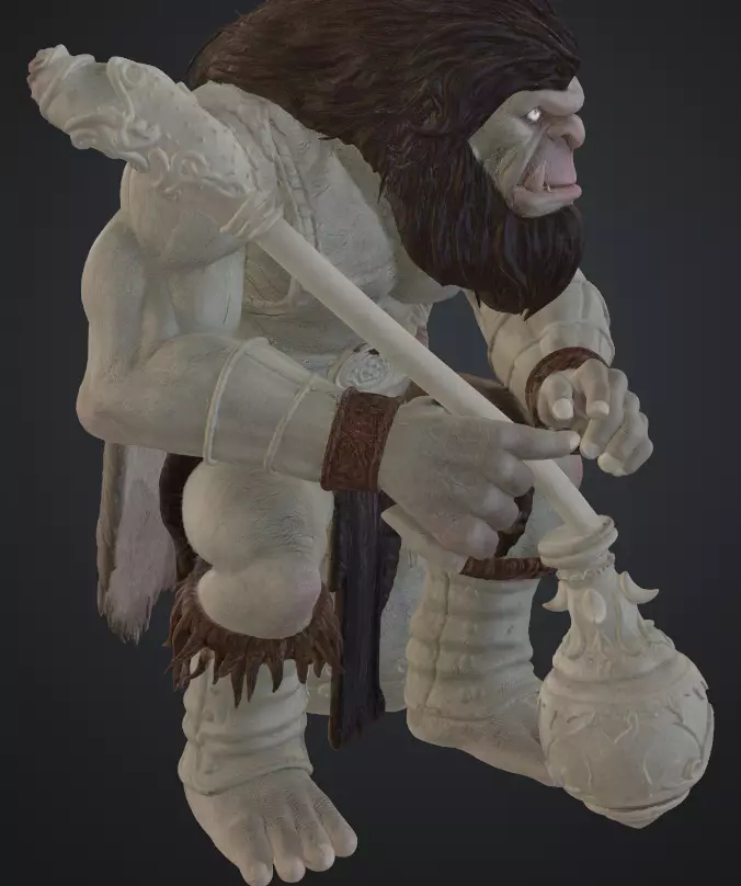 Orc mit keule 3D print model