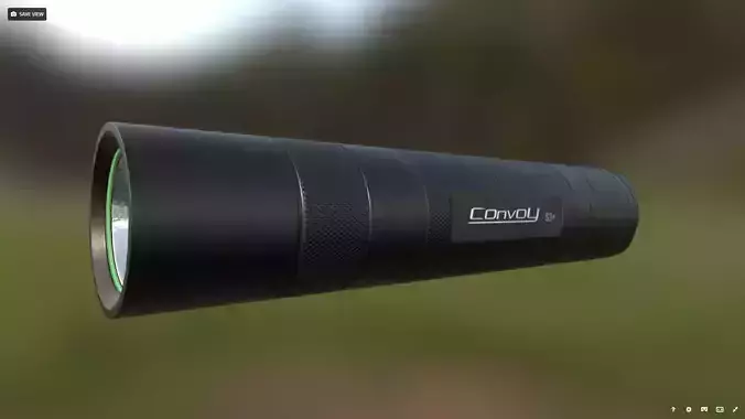 Tactical Flashlight Convoy s2 Low-poly 3D model